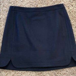 Jcrew Navy Wool Skirt